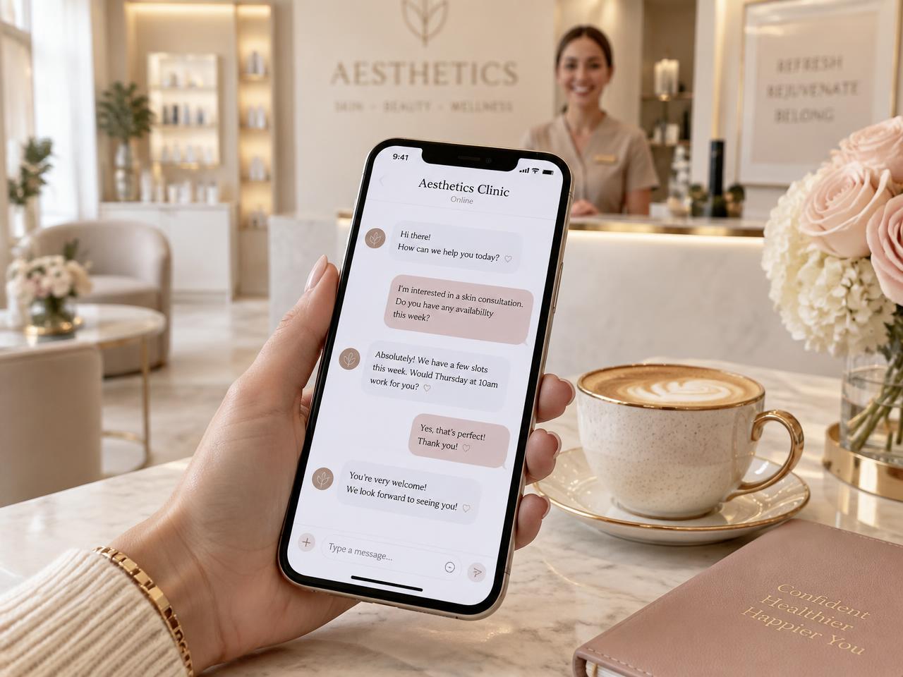 Atendimento acolhedor pelo celular com apoio da nossa equipe